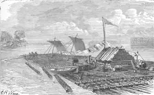 The Raft 1883. Artist: Alfred Waud