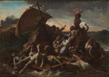 The Raft of the Medusa (Le Radeau de la Méduse). Fourth sketch. Creator: Géricault, Théodore (1791-1824)