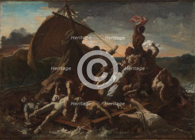 The Raft of the Medusa (Le Radeau de la Méduse). Fourth sketch. Creator: Géricault, Théodore (1791-1824).