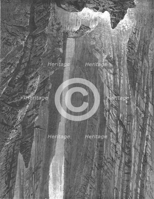 'The raft precipitated over a cataract in the Great Canon, Colorado', 1875. Creator: A. R Calhoun.