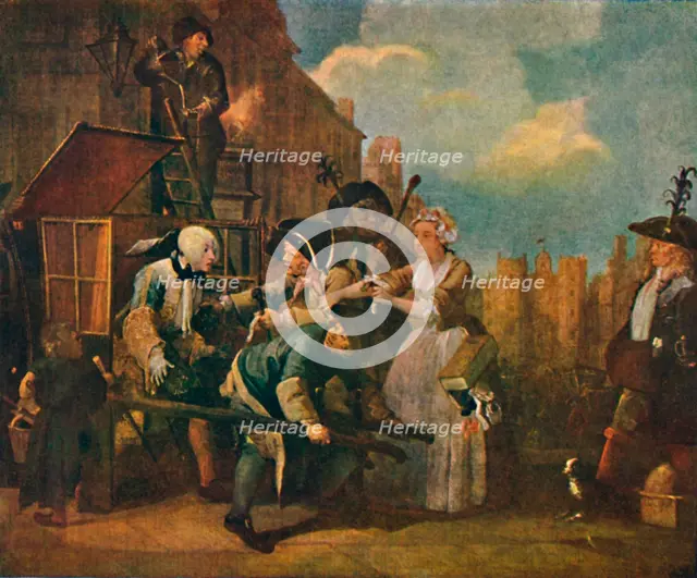 'The Rake's Progress - The Arrest', c1735, (1904). Artist: William Hogarth.