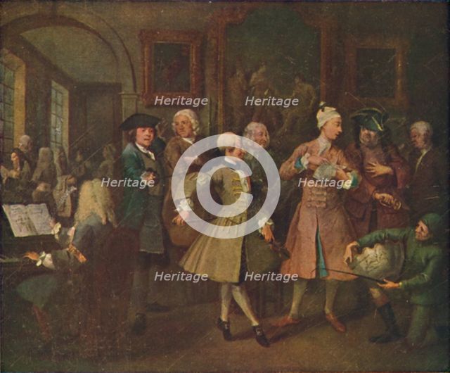 'The Rake's Progress - The Levee', 1720-1735, (1920). Creator: William Hogarth.