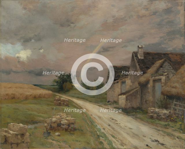 The Rainbow, Achères la Forêt, 1883. Creator: Jean-Charles Cazin (French, 1841-1901).