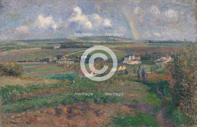 The rainbow, Pontoise, 1877. Creator: Pissarro, Camille (1830-1903).
