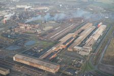 The Rail and Section Mill at Scunthorpe Steel Works, North Lincolnshire, 2016. Creator: Dave MacLeod