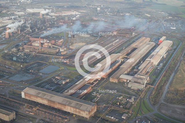 The Rail and Section Mill at Scunthorpe Steel Works, North Lincolnshire, 2016. Creator: Dave MacLeod.