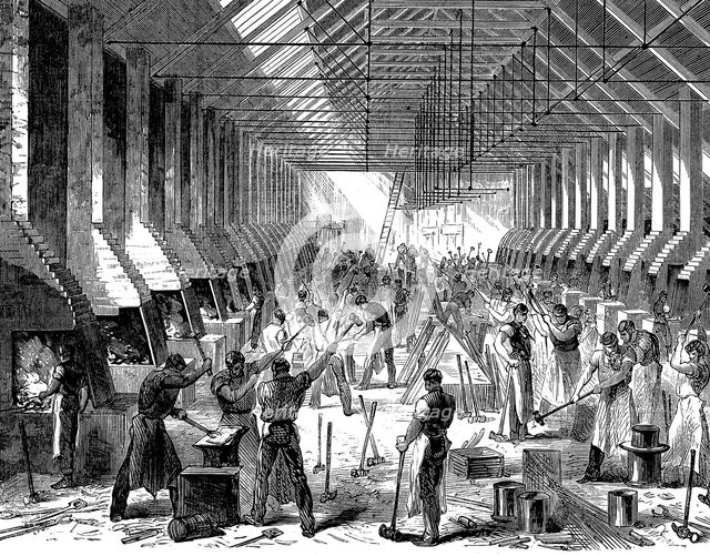 The Railway Carriage Company's works, Oldbury, West Midlands, 1869. Creator: Unknown.