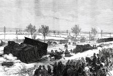The Railway Accident at Abbotts Ripton, Huntingdon: general view of the scene of the accident, 1876. Creator: Crane