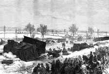 The Railway Accident at Abbotts Ripton, Huntingdon: general view of the scene of the accident, 1876. Creator: Crane
