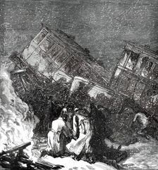 The Railway Accident at Abbotts Ripton, near Huntingdon...1876. Creator: Unknown
