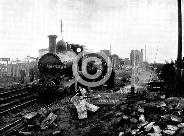 The Railway Disaster at Chelford, near Crewe: general view, 1895. Creator: B. R. Leech.