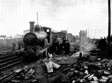 The Railway Disaster at Chelford, near Crewe: general view, 1895. Creator: B. R. Leech