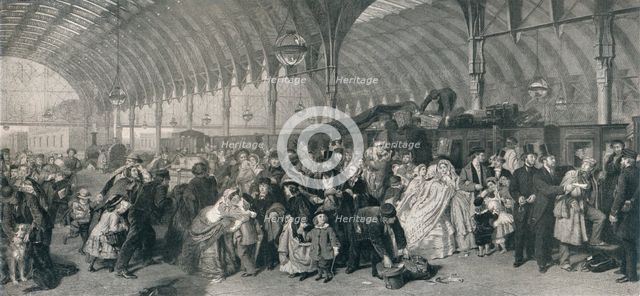 'The Railway Station', 1862, (1917). Artist: William Powell Frith.