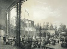 The Railway station in Pavlovsk, 1840-1850. Creator: Meier, Johann Jakob (1787-1858)