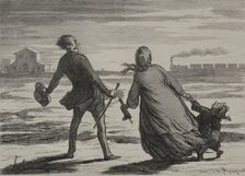 The Railway: Too Late. Creator: Honoré Daumier (French, 1808-1879)
