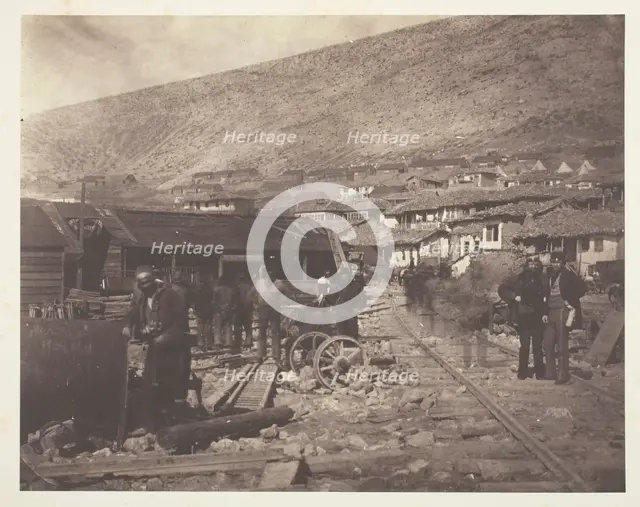 The Railway Yard, Balaklava, 1855. Creator: Roger Fenton.