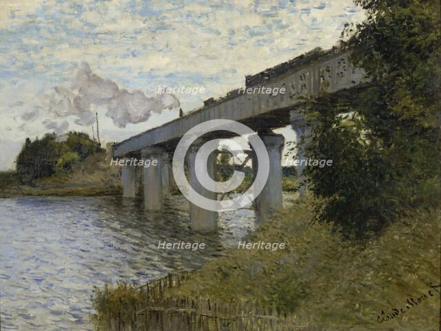 The Railroad bridge in Argenteuil, 1873-1874. Artist: Monet, Claude (1840-1926)