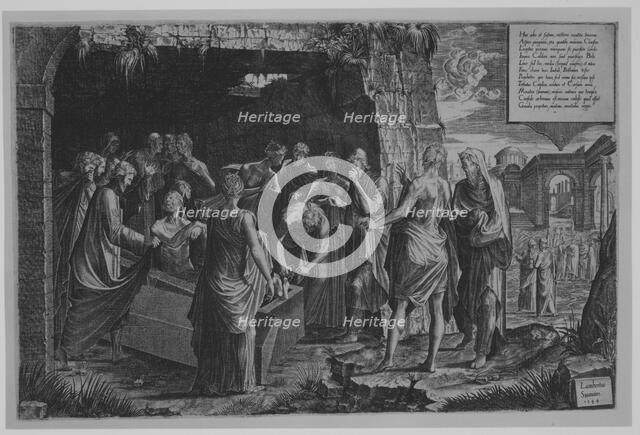 The Raising of Lazarus, 1544. Creator: Lambert Suavius.