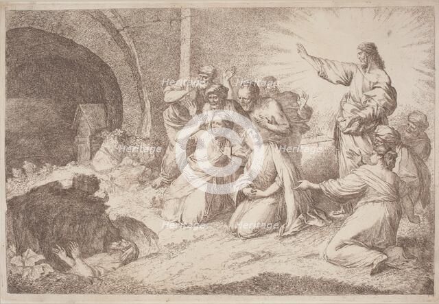 The Raising of Lazarus, 1758/1759. Creator: Gaetano Gherardo Zompini.