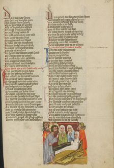 The Raising of Lazarus; Weltchronik, about 1400-1410. Creator: Unknown