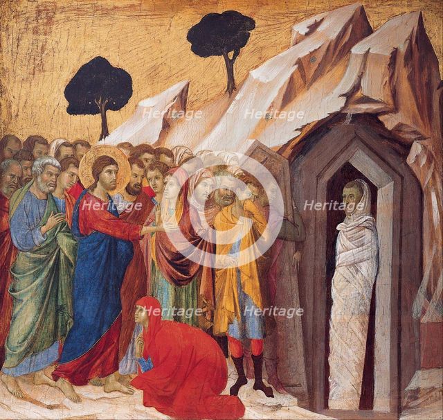The Raising of Lazarus. Artist: Duccio di Buoninsegna (1260-1318)