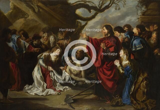 The Raising of Lazarus. Artist: Vos, Simon de (1603-1676)