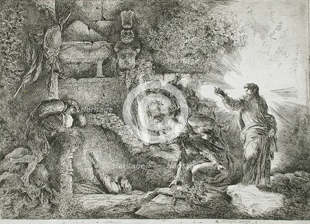 The Raising of Lazarus, between c1647 and c1651. Creator: Giovanni Benedetto Castiglione.