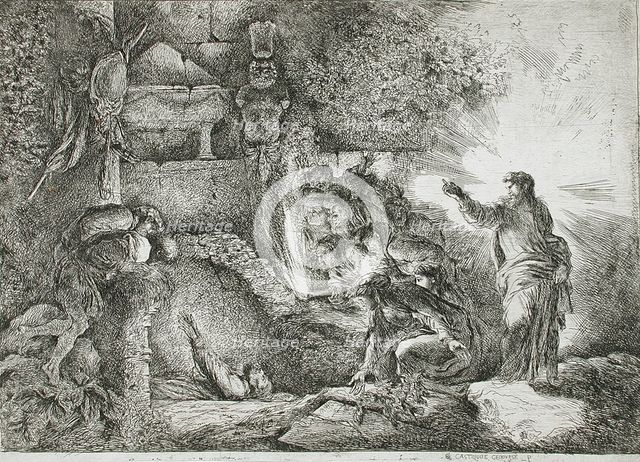 The Raising of Lazarus, between c1647 and c1651. Creator: Giovanni Benedetto Castiglione.