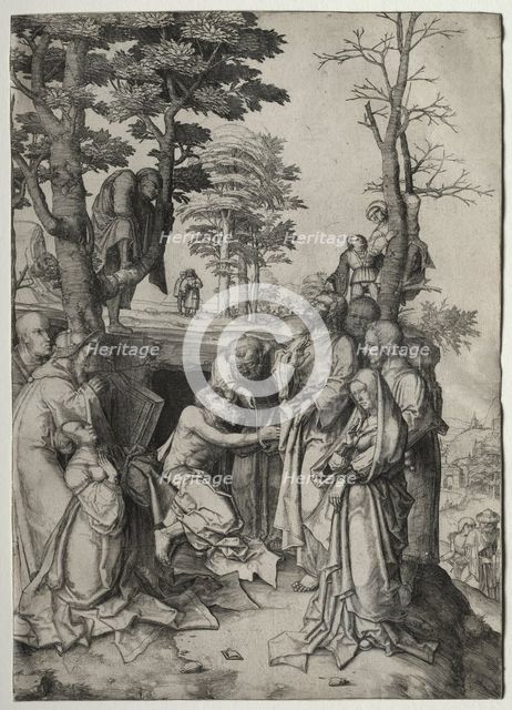 The Raising of Lazarus, by 1508. Creator: Lucas van Leyden (Dutch, 1494-1533).