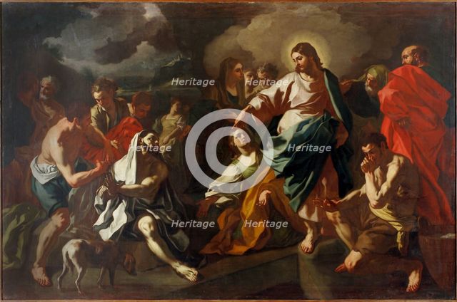 The Raising of Lazarus, c. 1725. Creator: De Mura, Francesco (1696-1782).