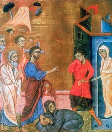 The Raising of Lazarus c1268. Artist: T'oros Roslin