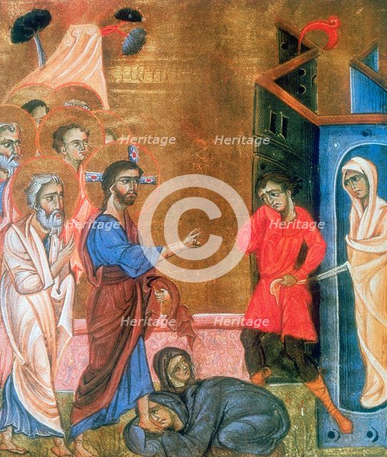 'The Raising of Lazarus', c1268. Artist: T'oros Roslin