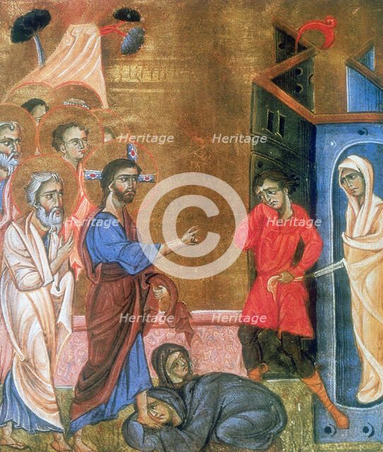 'The Raising of Lazarus', c1268. Artist: T'oros Roslin