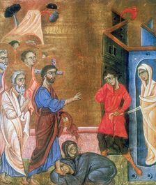 The Raising of Lazarus c1268. Artist: T'oros Roslin