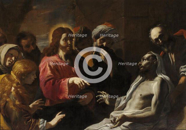 The raising of Lazarus, c.1665. Creator: Preti, Mattia (1613-1699).