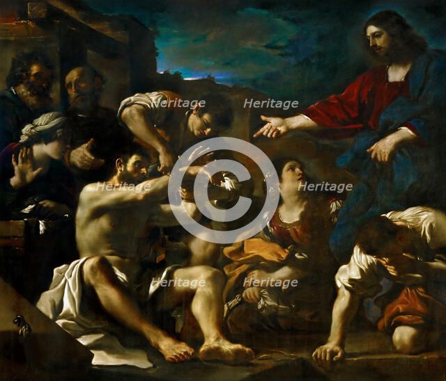 The Raising of Lazarus, ca 1619. Creator: Guercino (1591-1666).