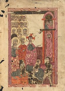 The Raising of Lazarus; Gospel Book, 1583. Creator: Ghoukas