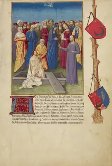 The Raising of Lazarus; La Passion de nostre seigneur ihesus christ, about 1480-1490. Creators: Master of Guillaume Lambert, Workshop of Master of Guillaume Lambert