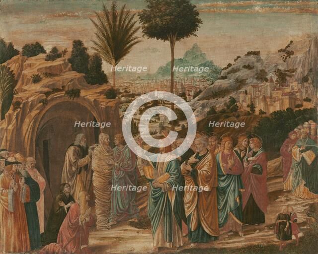 The Raising of Lazarus, mid 1490s. Creator: Benozzo Gozzoli.