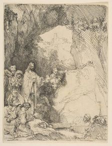 The Raising of Lazarus, small plate, 1642. Creator: Rembrandt Harmensz van Rijn