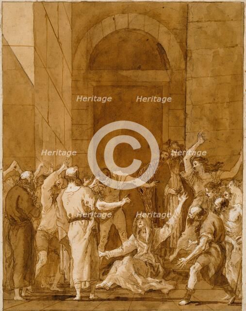 The Raising of Tabitha, early 1790s. Creator: Giovanni Battista Tiepolo.