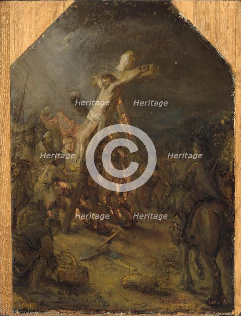 The Raising of the Cross, ca 1633-1645. Creator: Rembrandt van Rhijn (1606-1669).