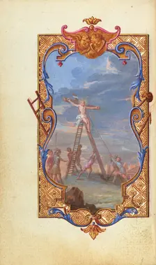 The Raising of the Cross; Prayers of the Mass, about 1720-1730. Creator: Jean Pierre Rousselet