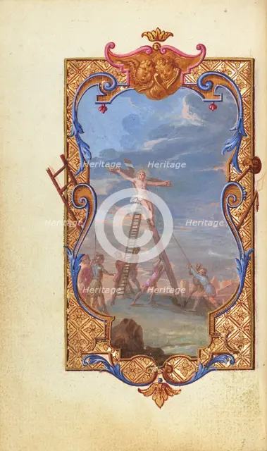 The Raising of the Cross; Prayers of the Mass, about 1720-1730. Creator: Jean Pierre Rousselet.