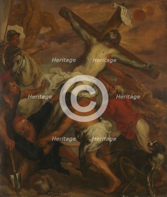 The Raising of the Cross, probably last half of 17th century. Creator: Unknown.