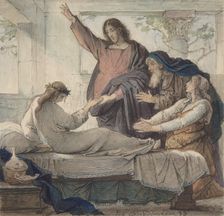 The Raising of the Daughter of Jairus, 1873. Creator: Eduard Julius Friedrich Bendemann
