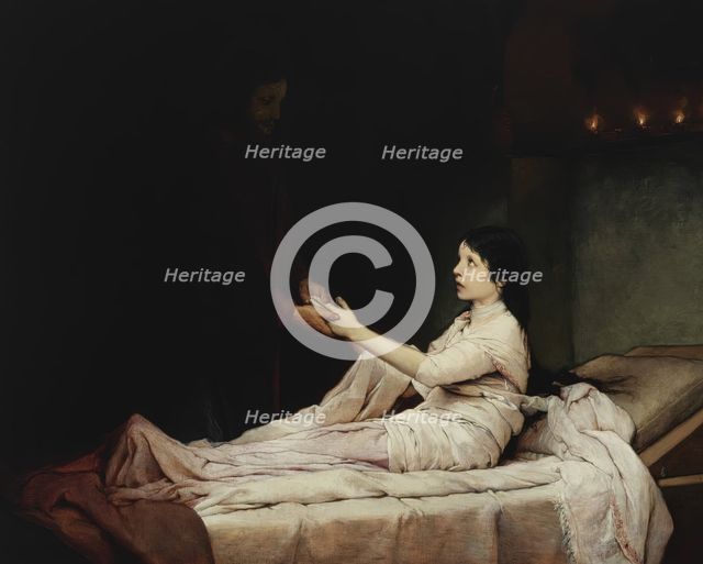 The Raising of the Daughter of Jairus, 1881. Creator: Gabriel Max.