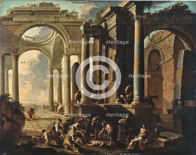 The raising of the son of the widow of Nain. Creator: Spera, Clemente (1661-1730).