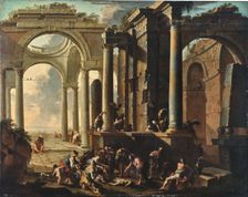 The raising of the son of the widow of Nain. Creator: Spera, Clemente (1661-1730)