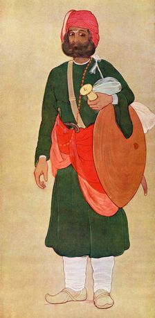 The Rajput warrior from the War Group 1929.Artist: Fyzee Rahamin